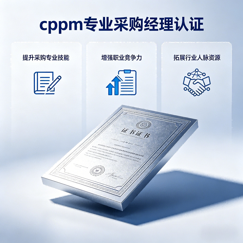 CPPM采购经理认证详细介绍:中供国培助您成为专业采购人才