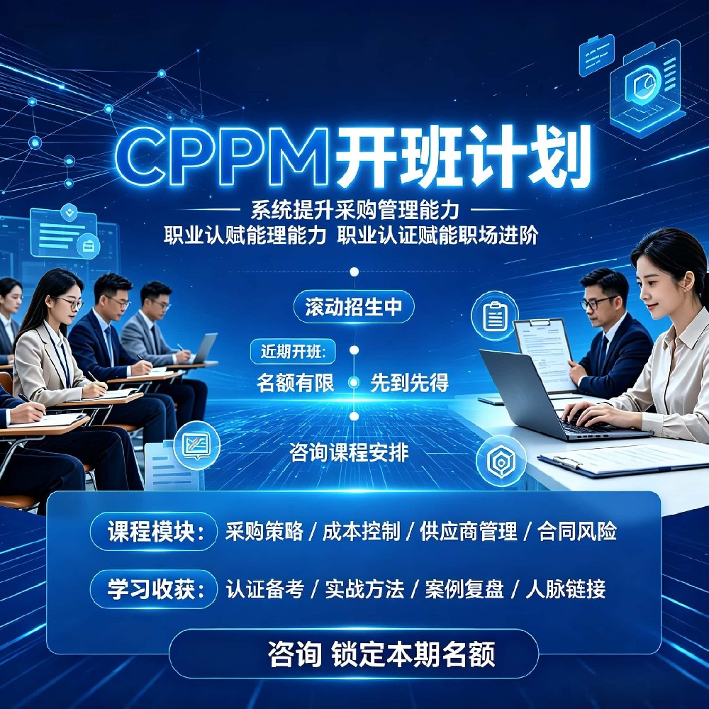 2026 中供国培宁波 CPPM 开班时间｜宁波 CPPM 线下培训定点考点安排